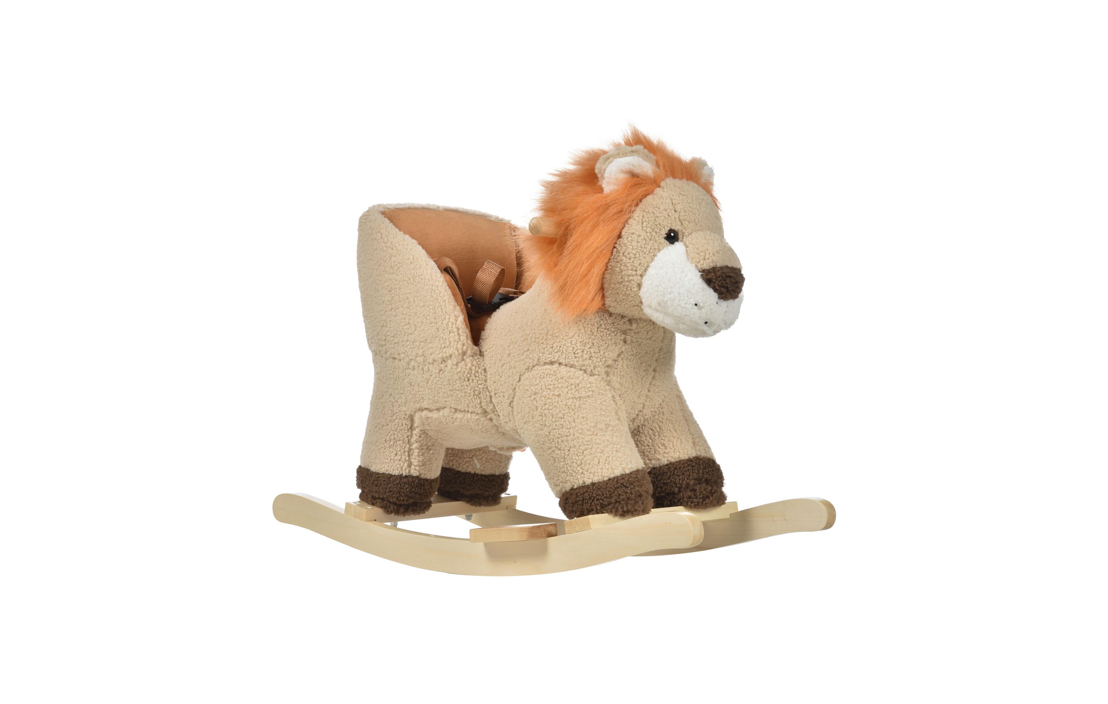 Sevorley Dinosaur Plush Rocking Ride-On Toy, Ages 18-36 Months