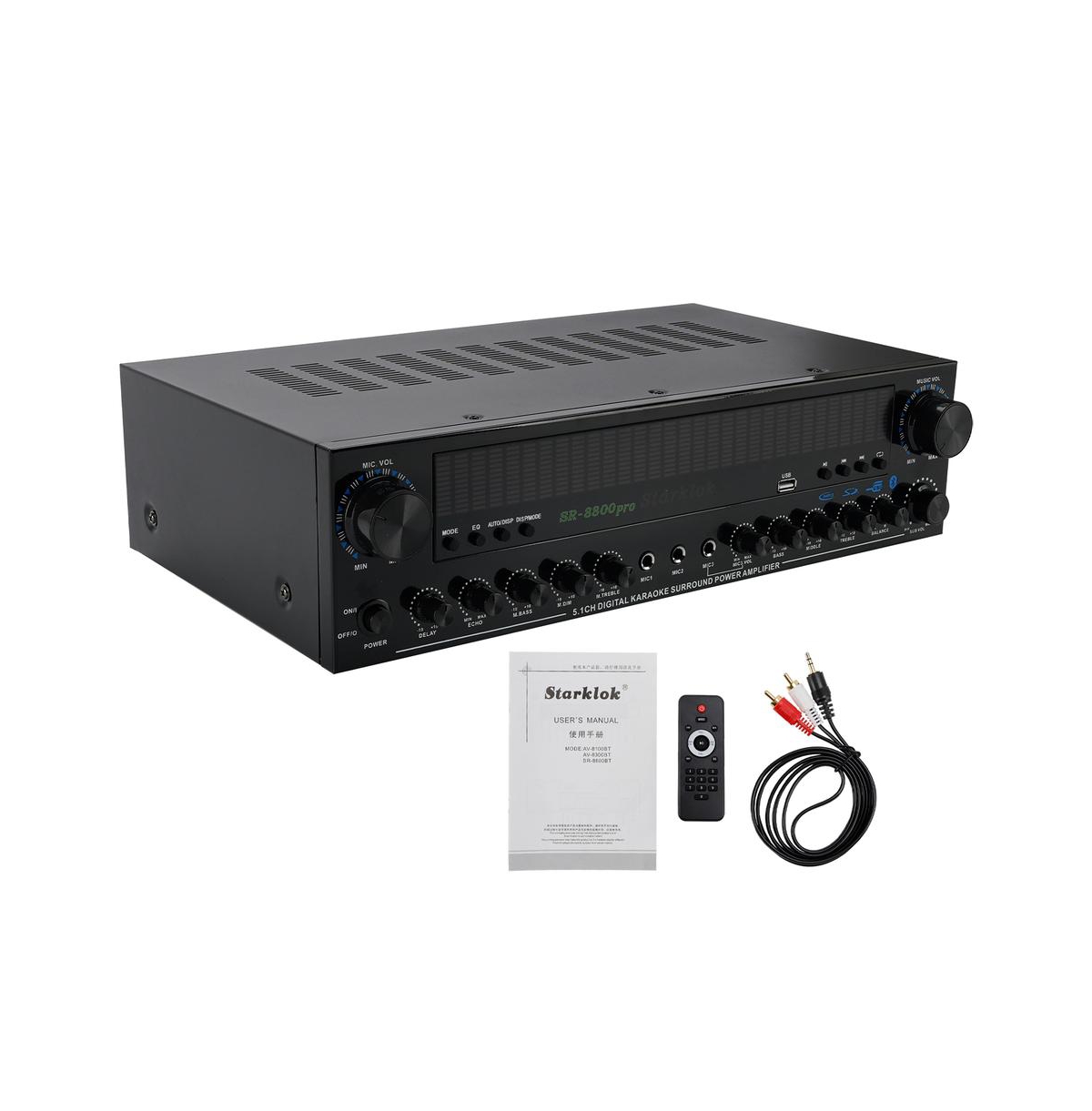 Artudatech 5.1-Channel 1800W Bluetooth Av Amplifier with Subwoofer