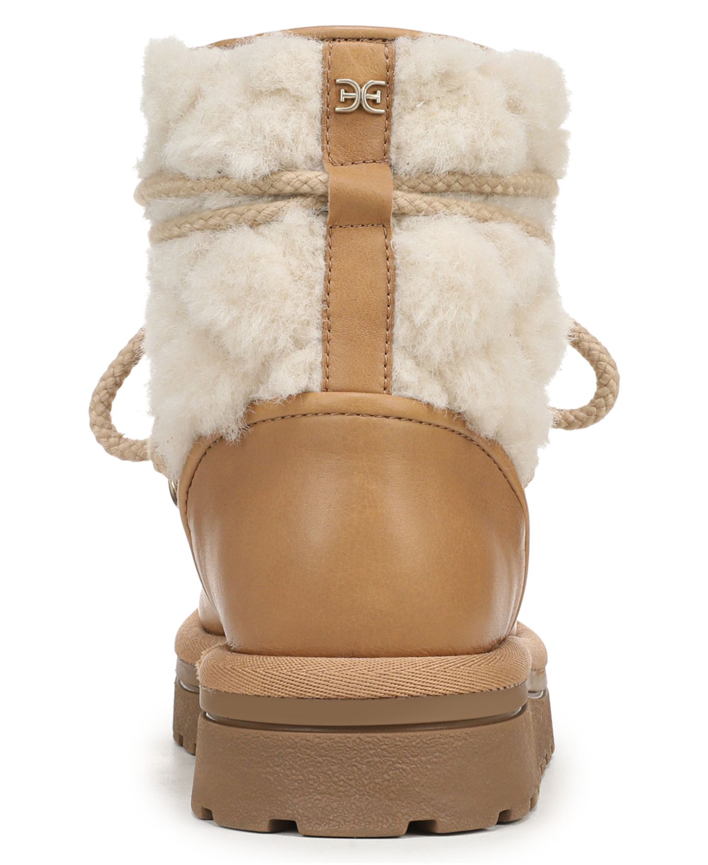 Женские ботинки Sam Edelman Ovie Lace-Up Faux Fur, цвет: Рыжевато-коричневый кожаный — фото 3