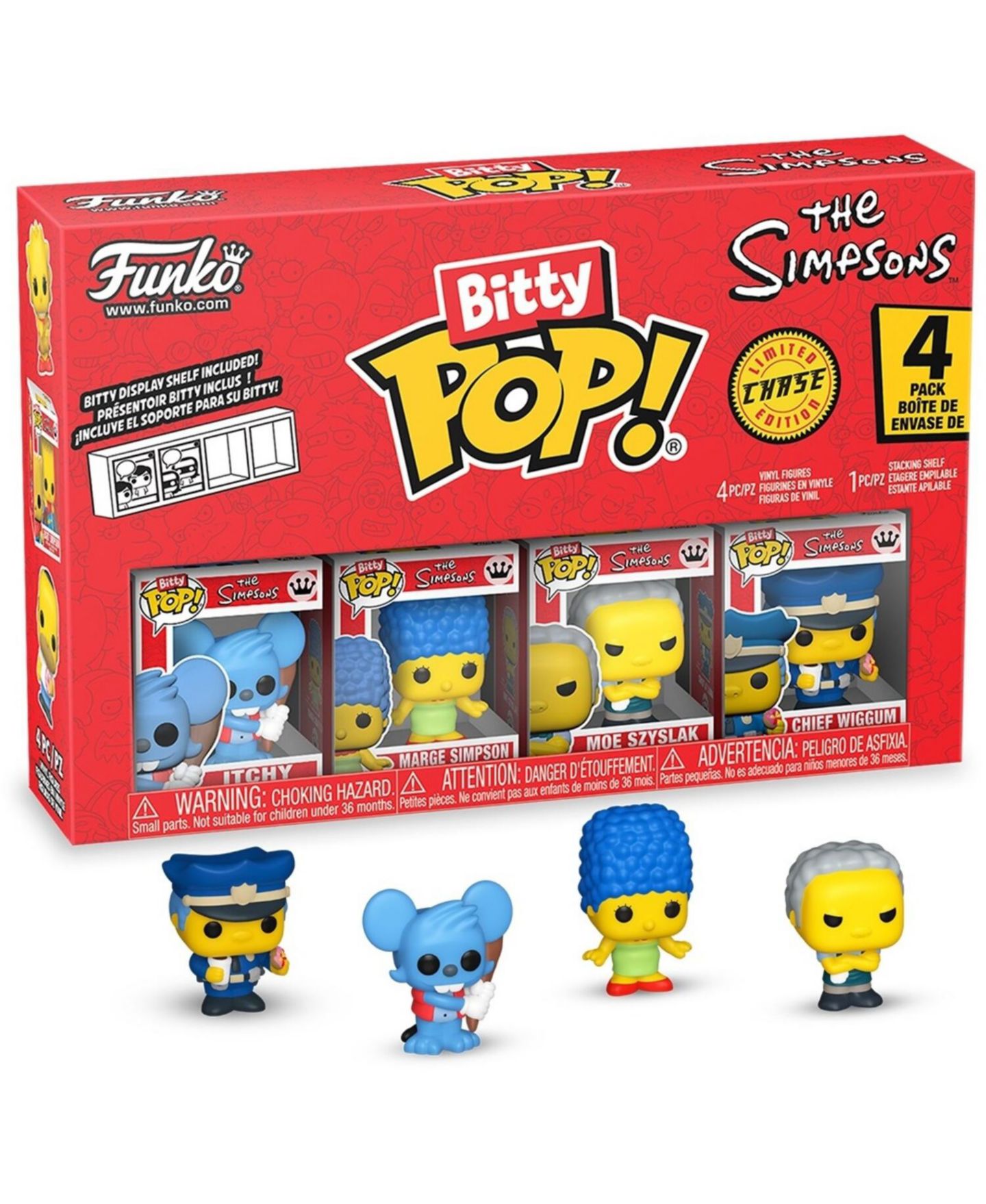 Детские фигурки Funko Bitty POP The Simpsons Series 2 Itchy 4-Pack Collectible Vinyl Figures, 3+ — фото 2