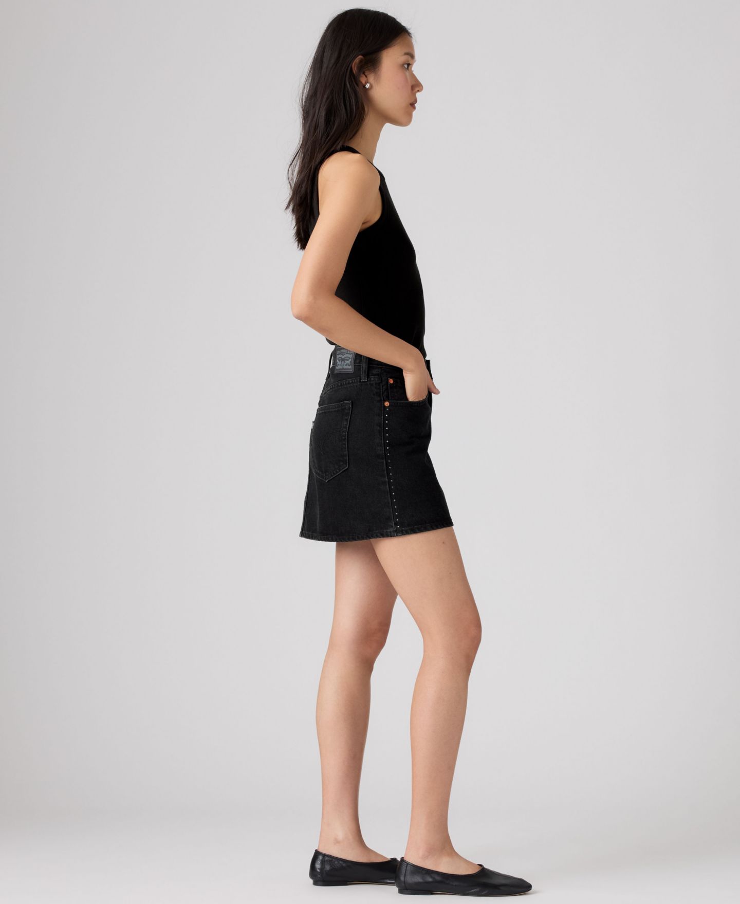 Женская юбка Levi's Icon High-Waisted Mini Denim Skirt, цвет: Dizzy Dazzle Skirt — фото 2