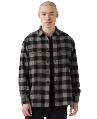 Men's Classic Worker Long-Sleeve Plaid Shirt