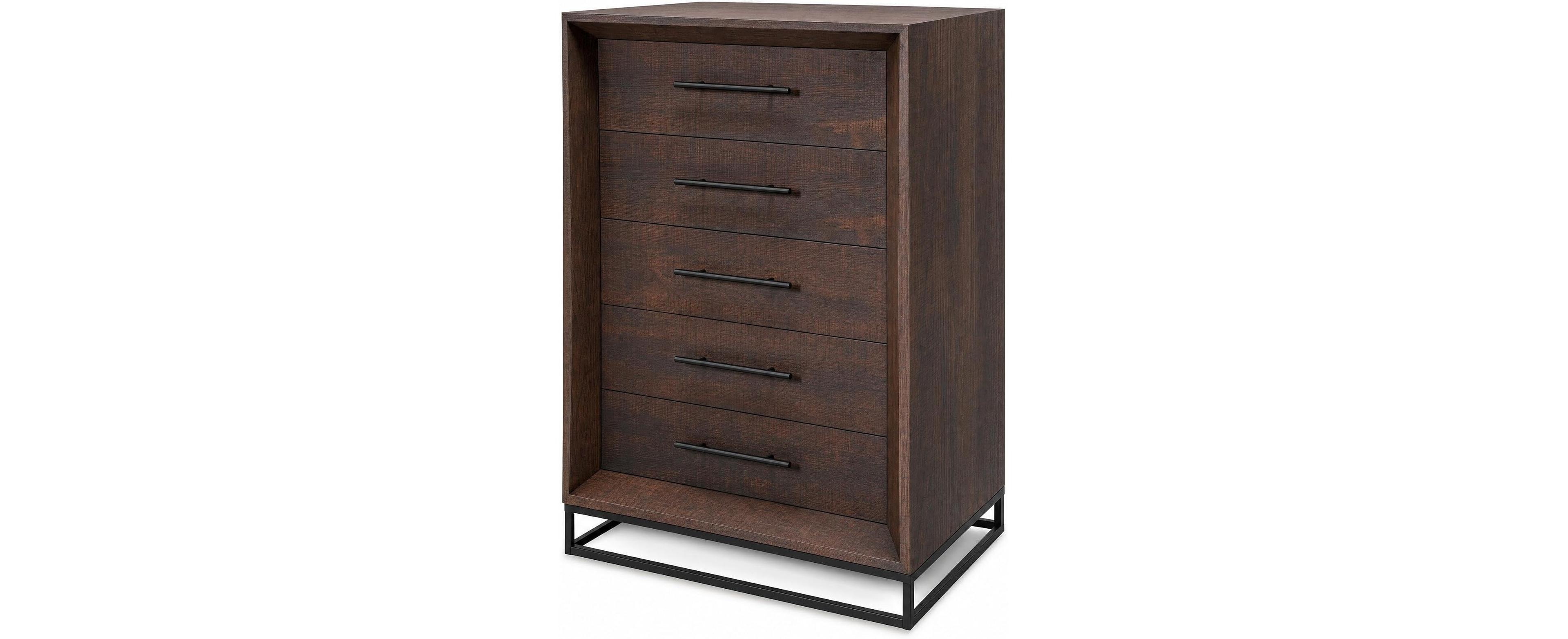 gaomon Pb+Mdf Large Bevel Angle 5 Drawer Dresser Tv Stand
