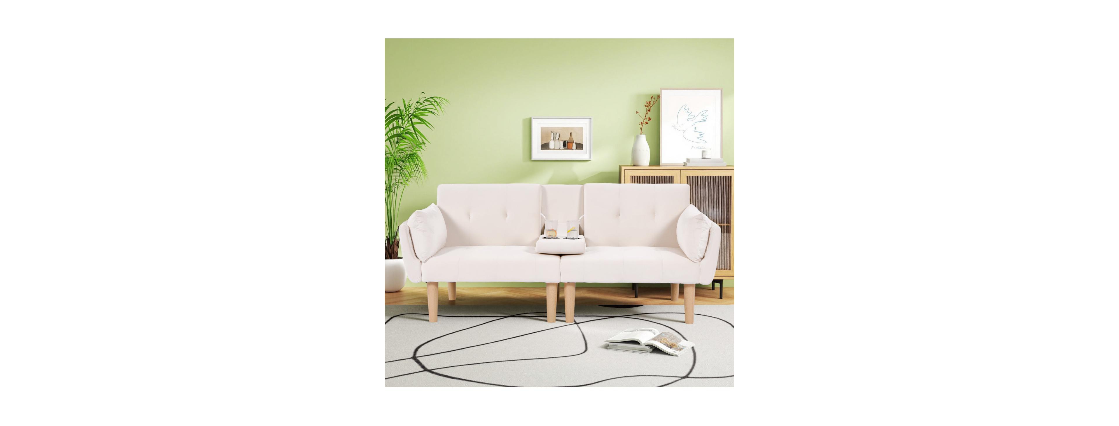 Streamdale Furniture 72" Foldable Double Sofa Couch for Living Room