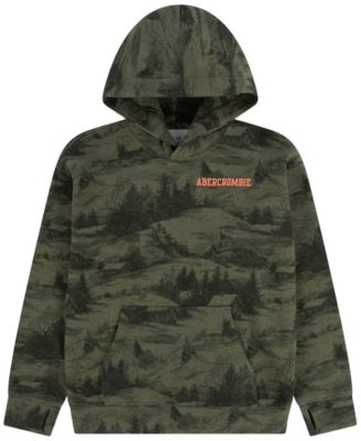 Boys' 5-18 Forest Printed Long-Sleeve Kangaroo-Pocket Hoodie