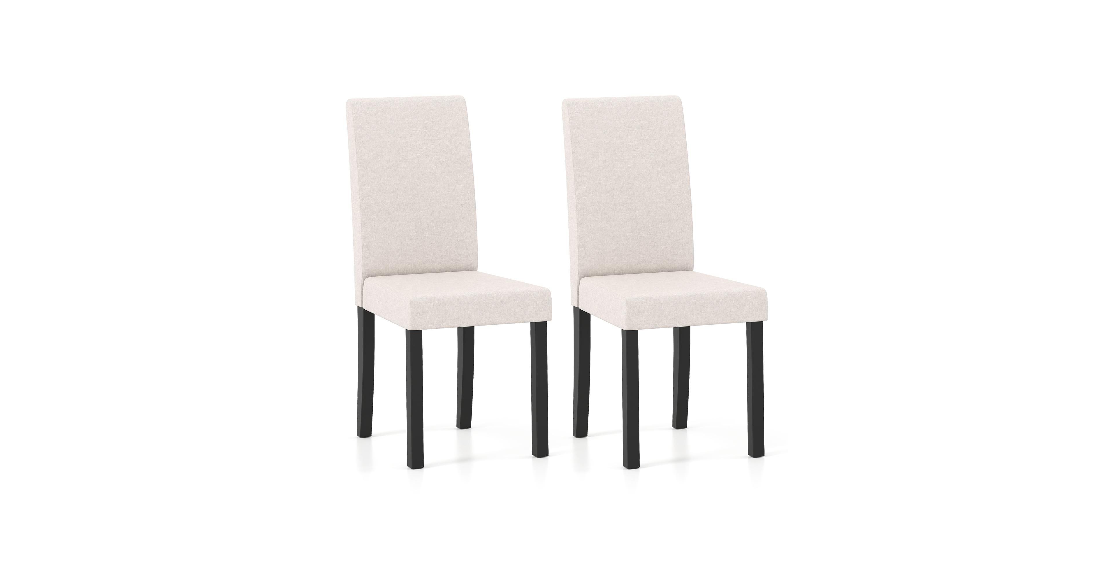 Mecale Set of 2 Dining Chair Mid Century Modern Fabric Upholstered Parson Chairs