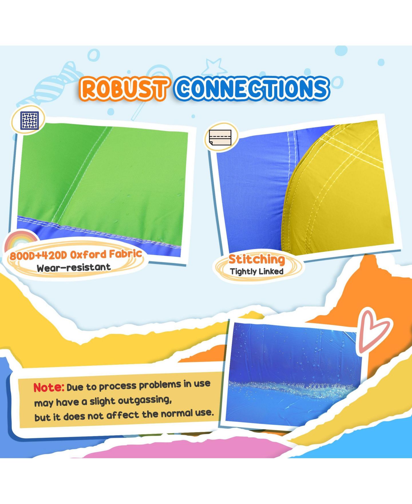 Детская игрушка SEVORLEY 6-in-1 Bounce Castle Inflatable Play Center with Water Slide, Water Pool & Water Gun, Ages 3-8, цвет: Синий — фото 7