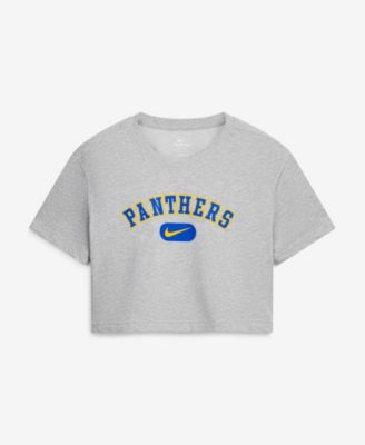 Women's Heather Gray Pitt Panthers Dri-FIT Cropped T-Shirt