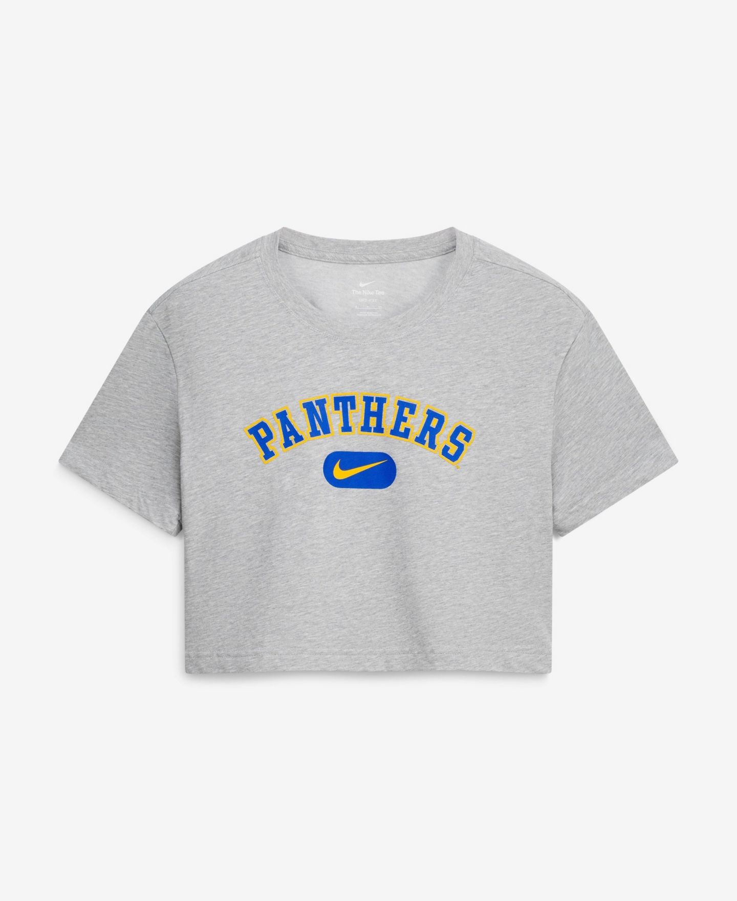 Женская футболка Nike Heather Gray Pitt Panthers Dri-FIT Cropped — фото 1