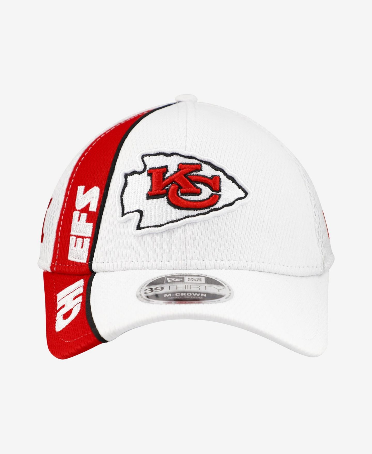 Мужская кепка New Era White/Red Kansas City Chiefs Dash 39THIRTY M-Crown Flex Hat — фото 2