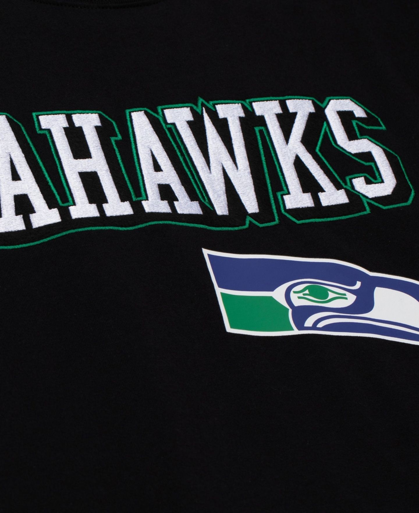 Мужская футболка Mitchell & Ness Black Seattle Seahawks Big & Tall Training Camp Long Sleeve — фото 4