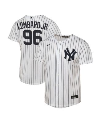 Big Boys and Girls George Lombard Jr. White New York Yankees Home Replica Jersey