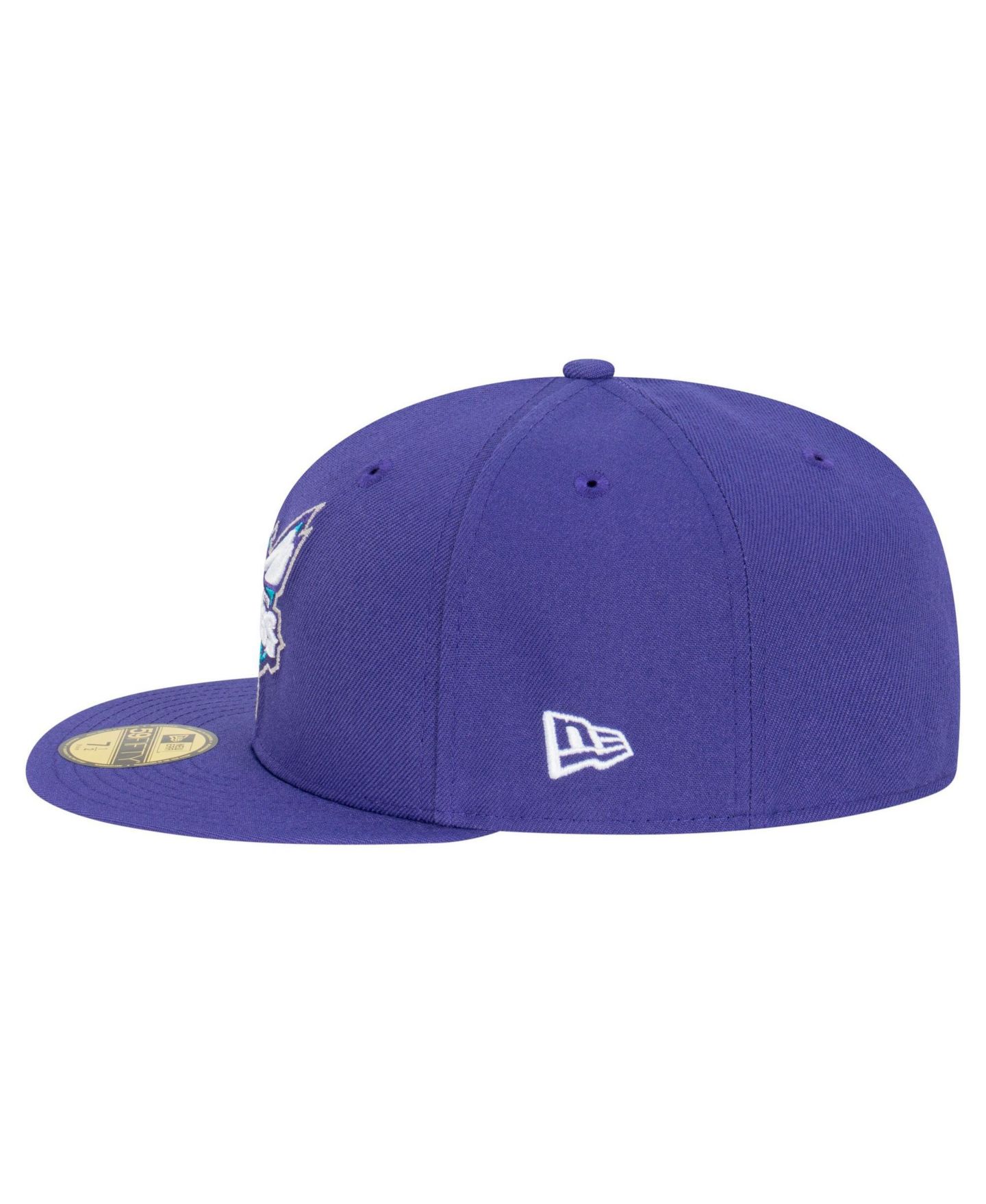 Мужская кепка New Era Purple Charlotte Hornets Team 59FIFTY Fitted Hat — фото 7