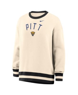Women's Natural Pitt Panthers Oversized Phoenix Fleece Sweatshirt