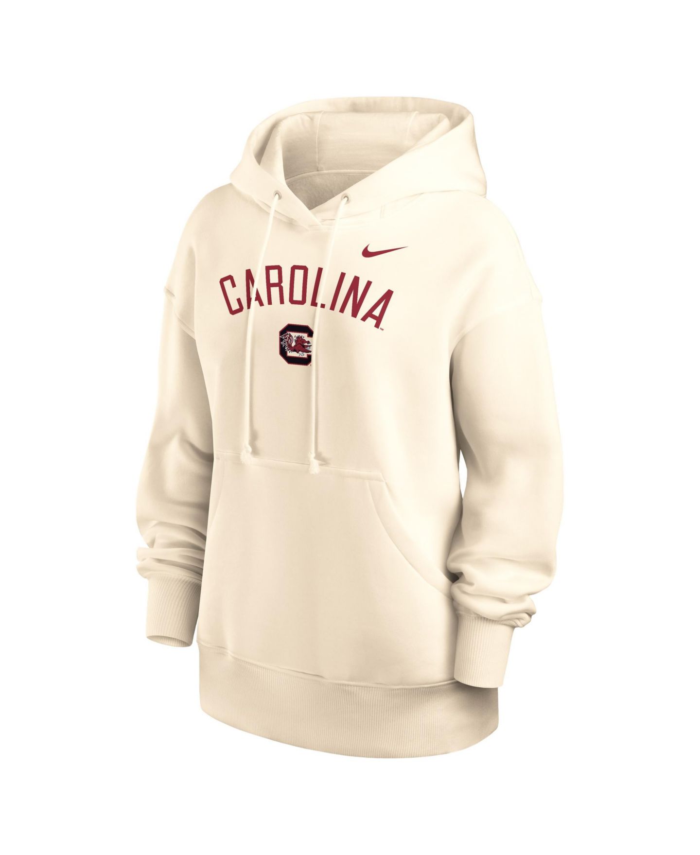 Женское худи Nike Natural South Carolina Gamecocks Phoenix Fleece Oversized — фото 1