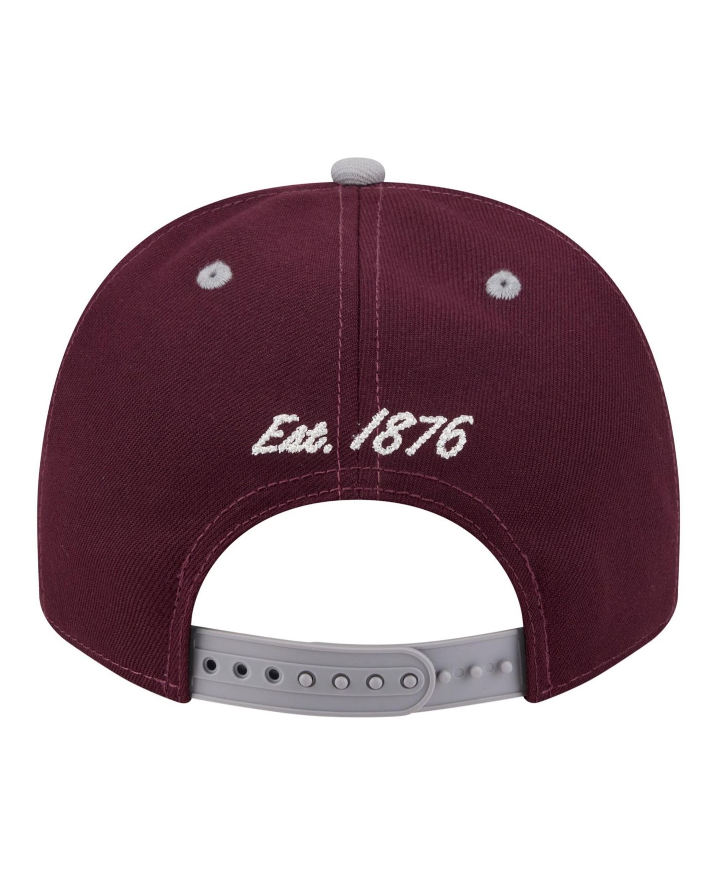 Мужская кепка New Era Maroon/Gray Texas A&M Aggies Two-Tone Arched 9FIFTY Snapback Hat — фото 4