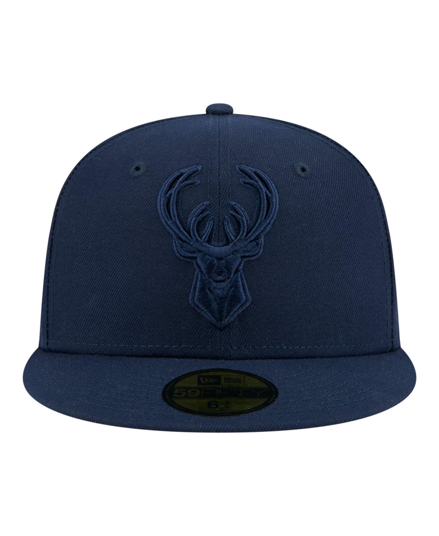 Мужские головные уборы New Era Navy Milwaukee Bucks Tonal Color Pack 59FIFTY Fitted Hat — фото 2