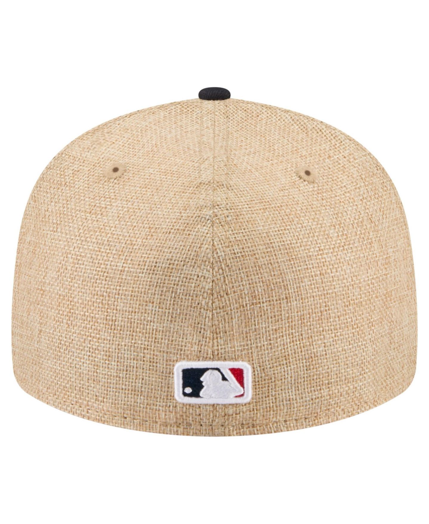 Мужская кепка New Era Natural/Navy Boston Red Sox Twine 59FIFTY Fitted Hat — фото 4