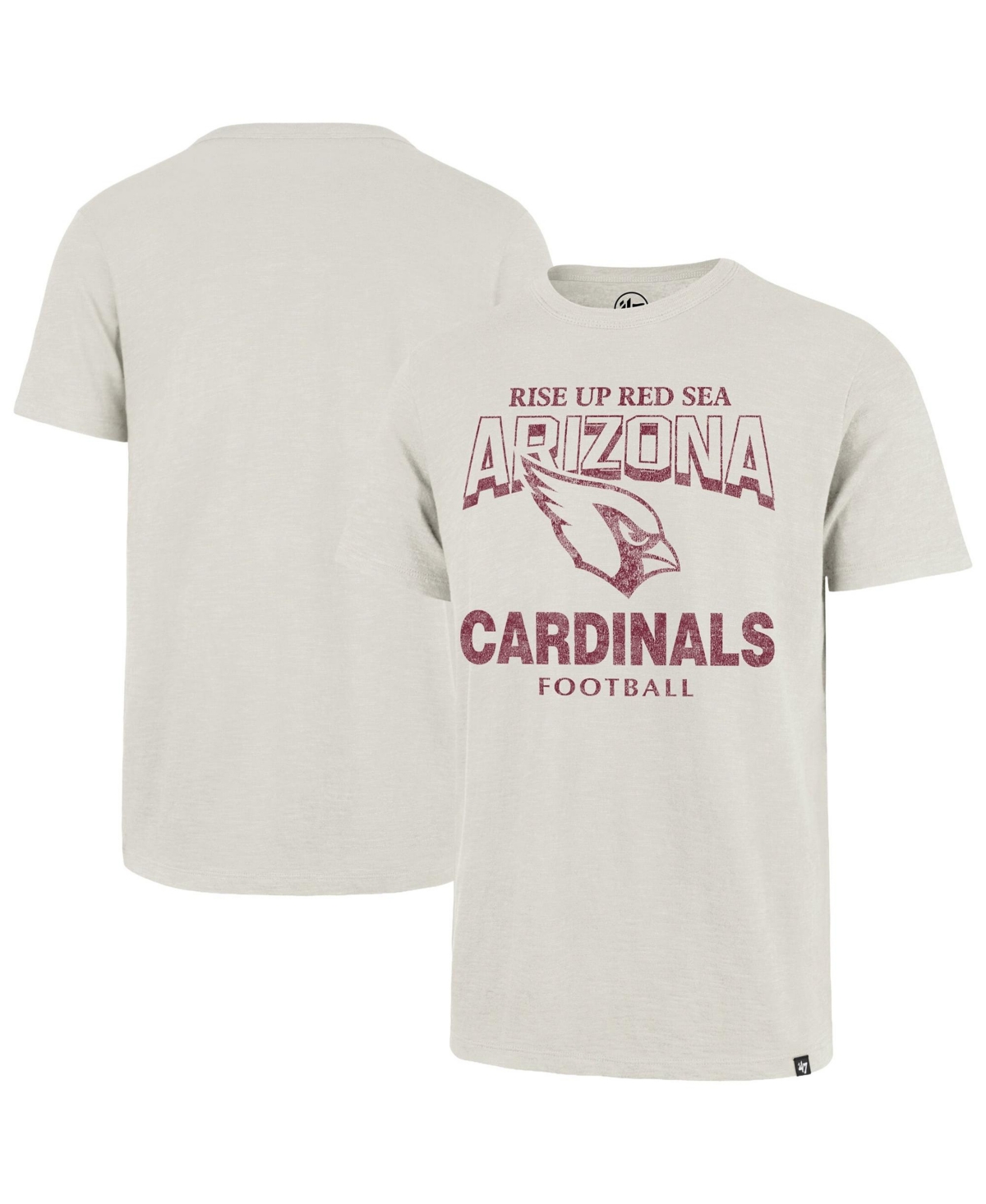 '47 Brand Men's Arizona Cardinals Scrum Distressed Graphic T-Shirt - Natural