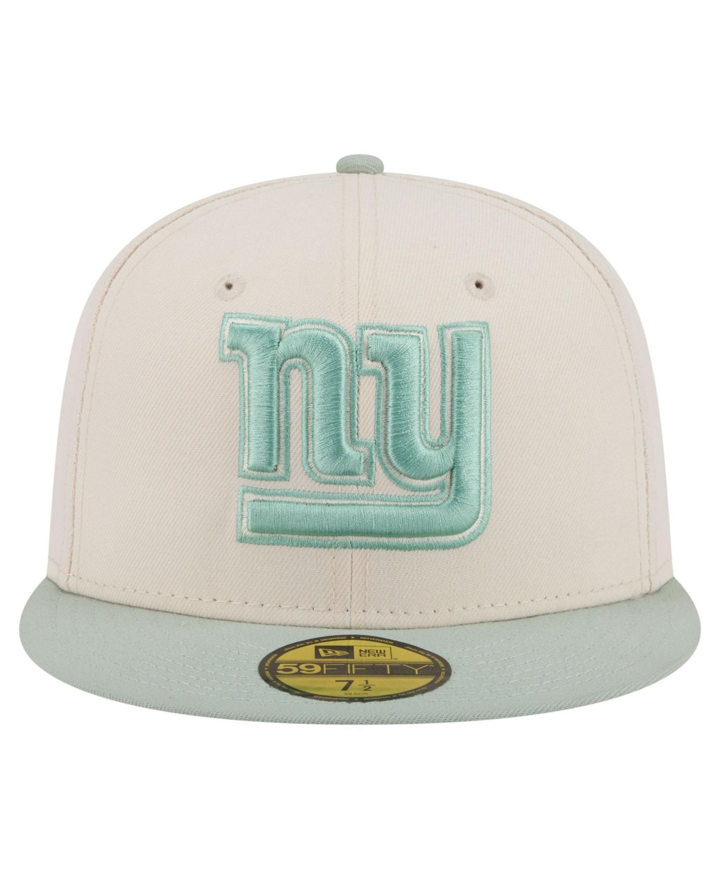 Мужские головные уборы New Era Cream/Light Green New York Giants Color Pack 59FIFTY Fitted Hat — фото 2