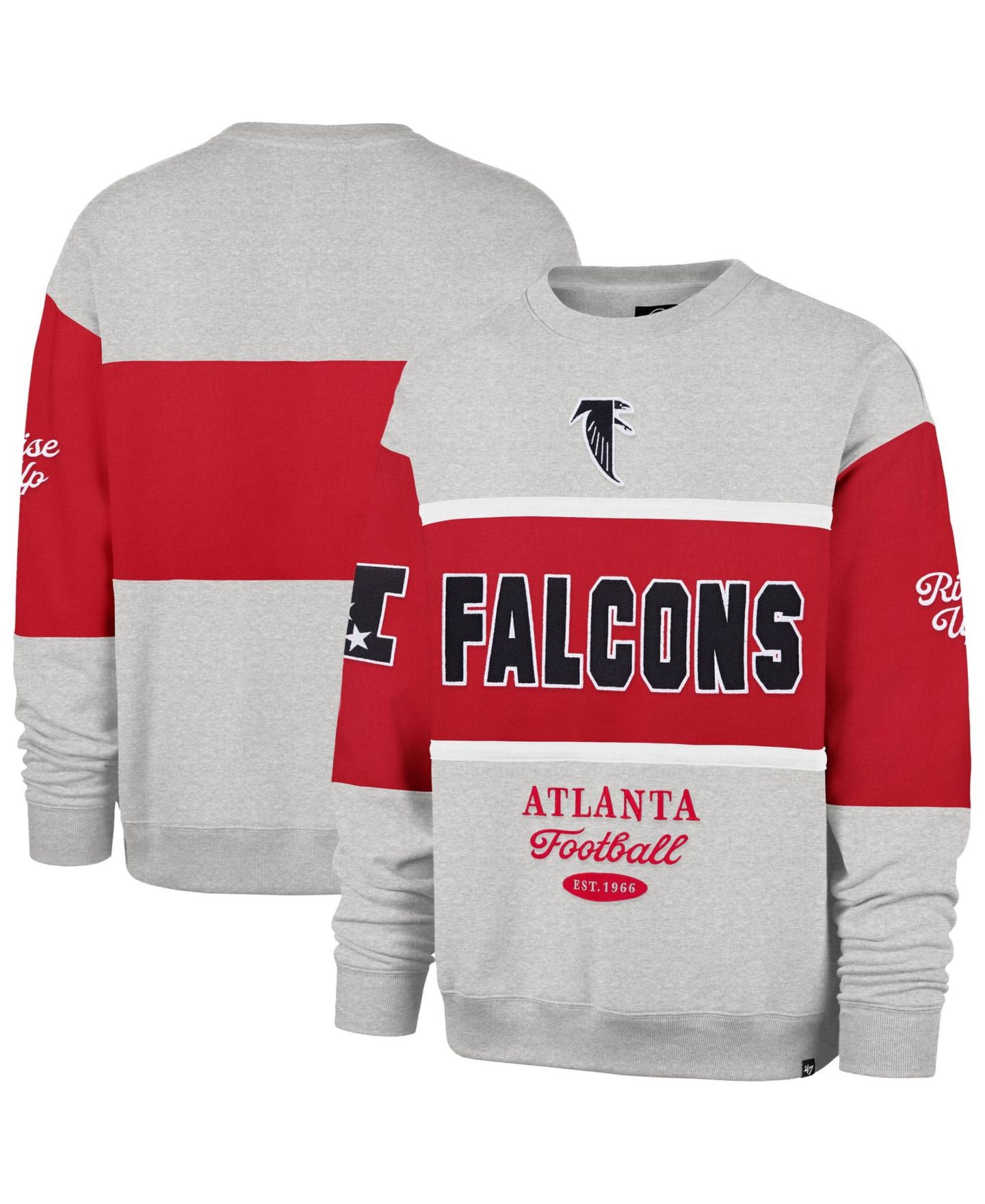 Мужская толстовка '47 Brand Red/Heather Gray Atlanta Falcons Blockfield Maximalist — фото 1