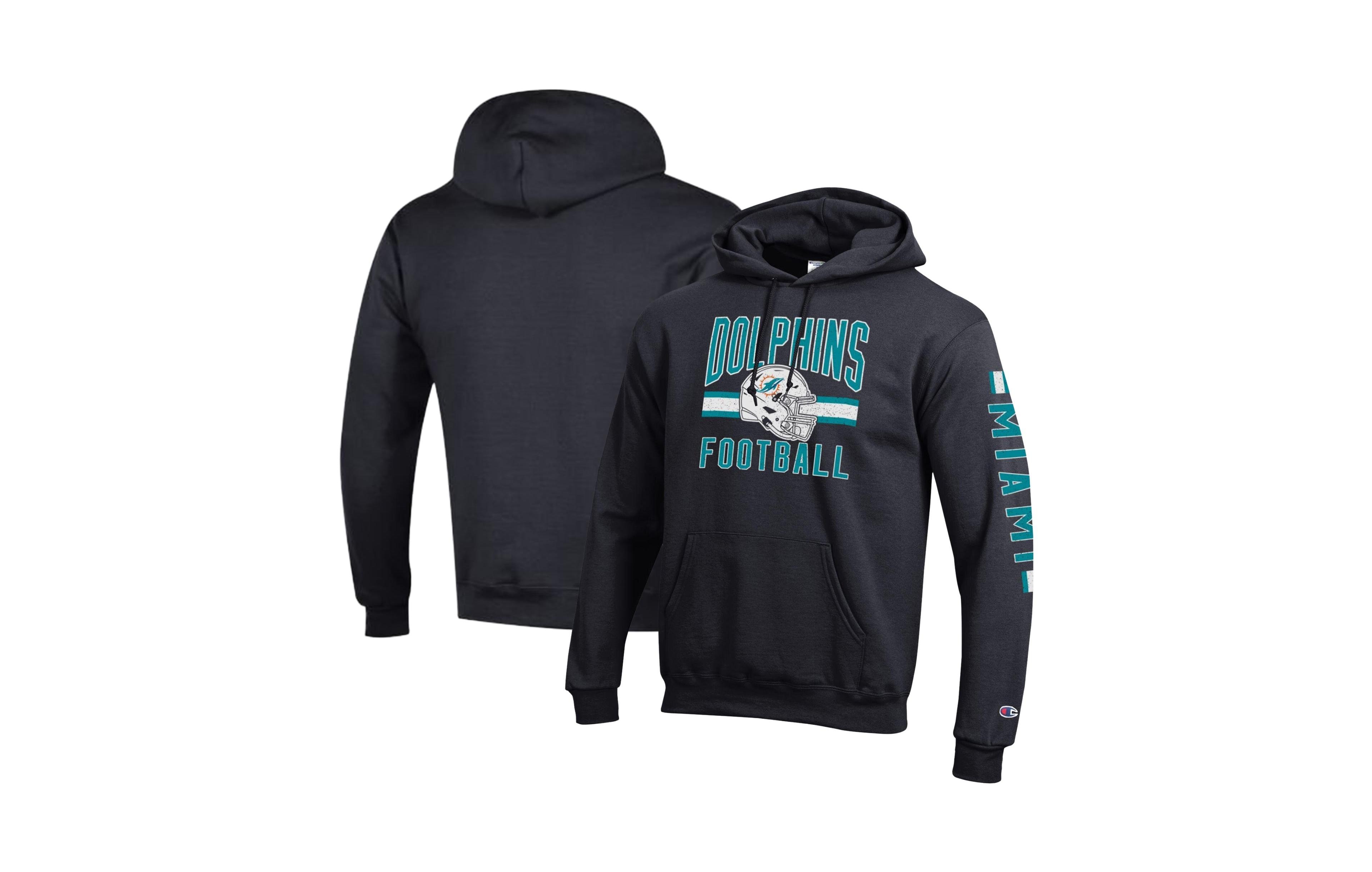 Champion Men's Miami Dolphins Powerblend Graphic Hoodie