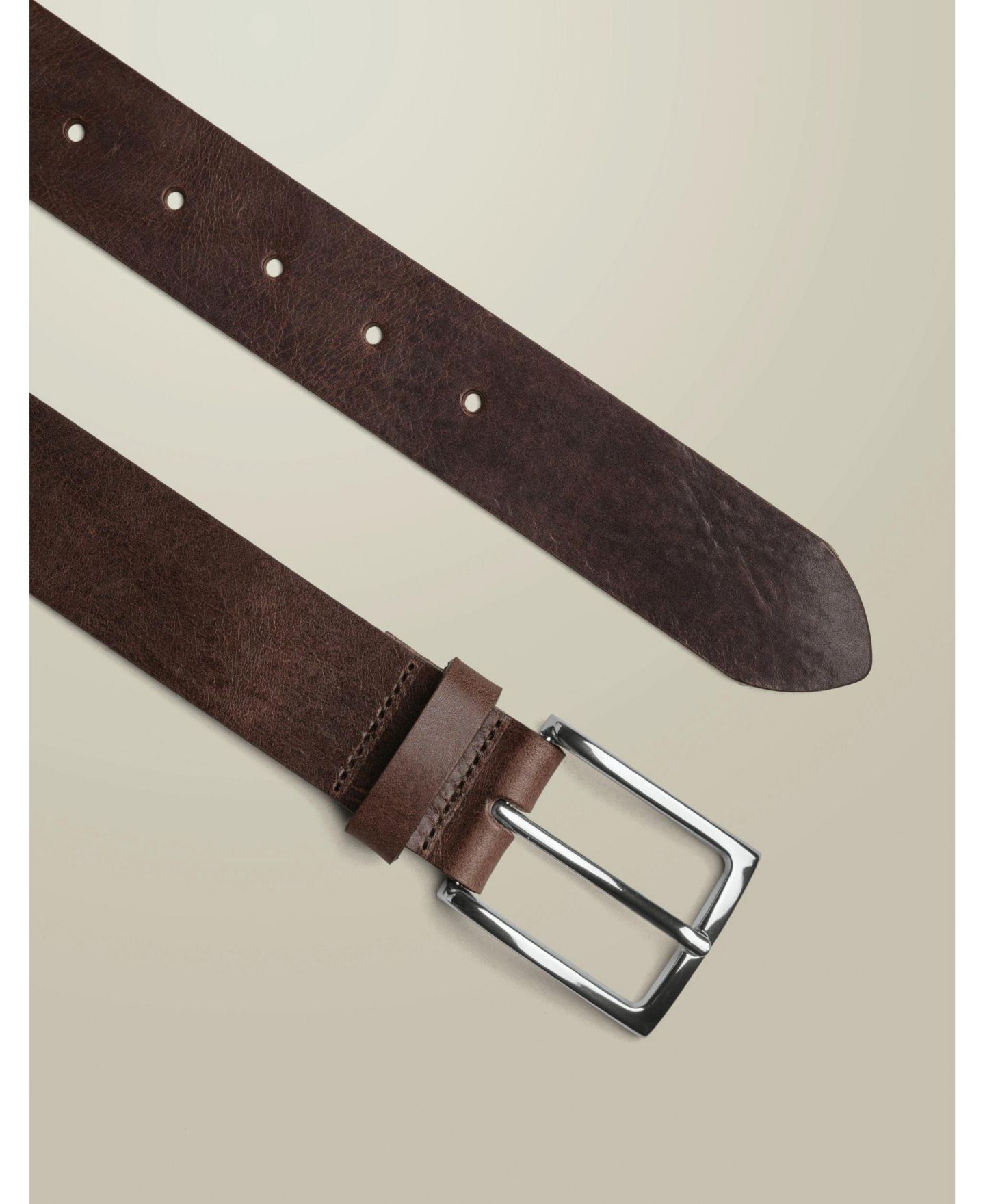 Мужской ремень Charles Tyrwhitt Italian Leather Pin-Buckle Chino Belt, цвет: Коричневый — фото 2