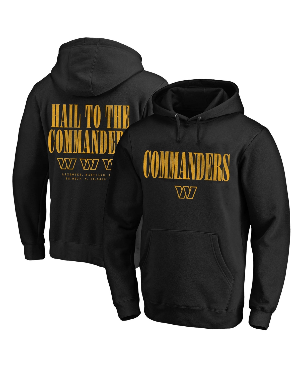 Fanatics Men's Big & Tall Washington Commanders Intense Rivalry Graphic Heavyweight Cotton-Blend Hoodie - Black