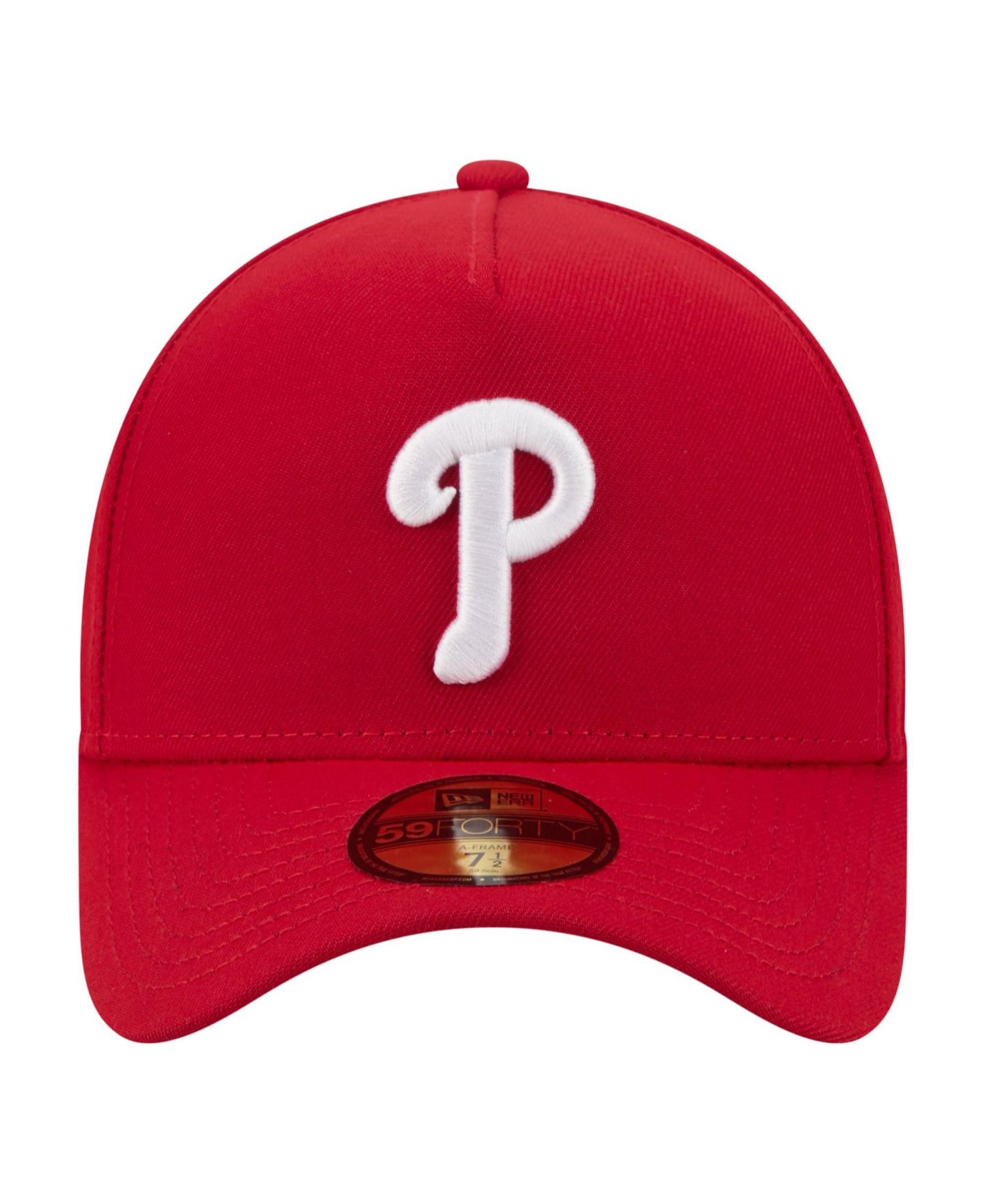 Мужская кепка New Era Red Philadelphia Phillies A-Frame 59FORTY Fitted Hat — фото 2