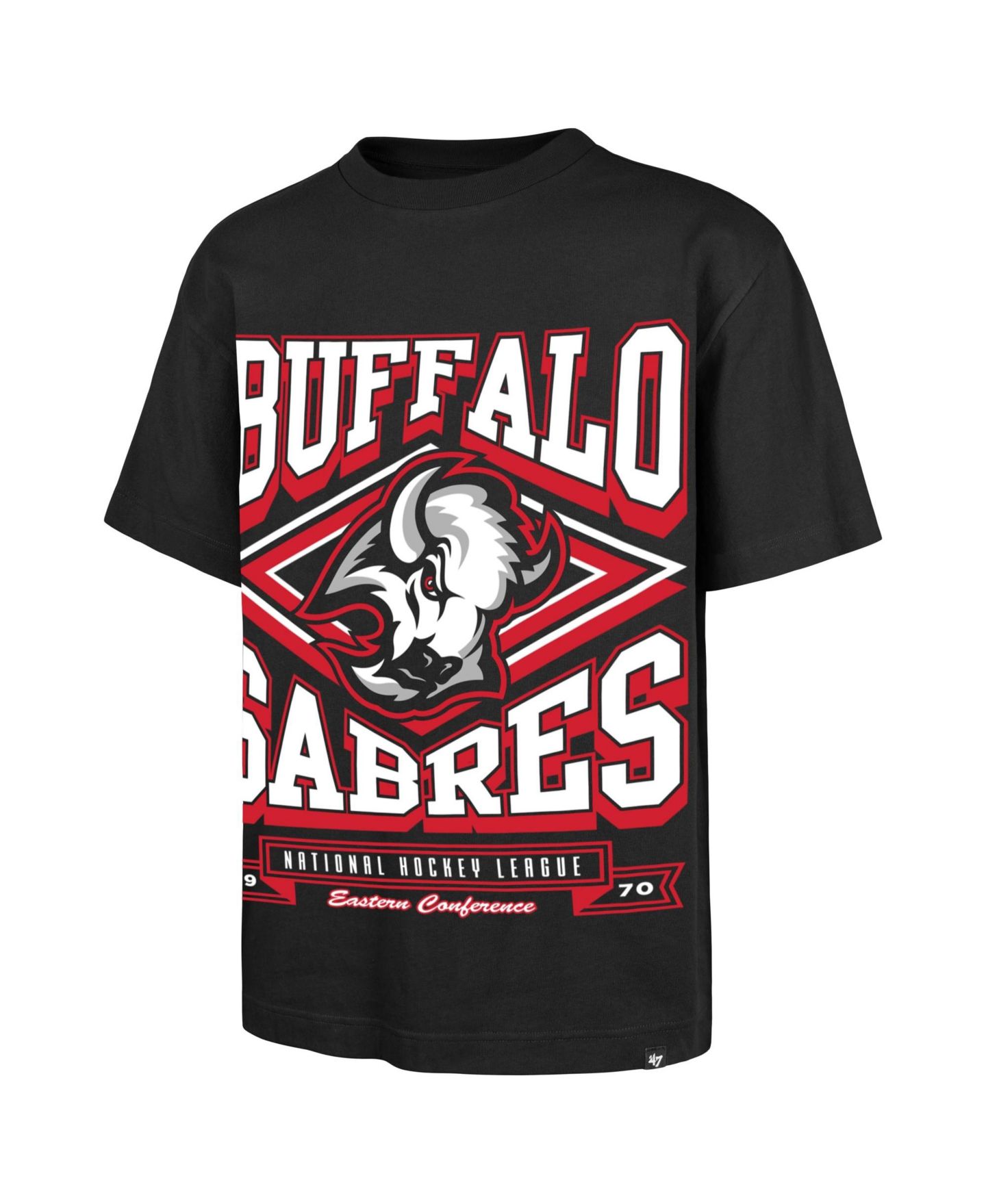 Мужская футболка '47 Brand Black Buffalo Sabres Foundation Heater — фото 2