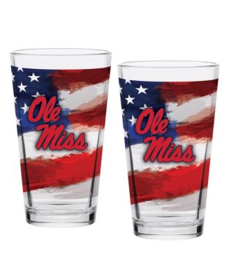 Ole Miss Rebels  Two-Pack 16oz. Americana Pint Glass Set