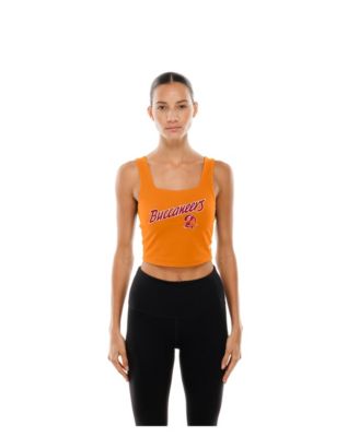 Women's Orange/Red Tampa Bay Buccaneers Reversible Cropped Sport Classics Tank Top