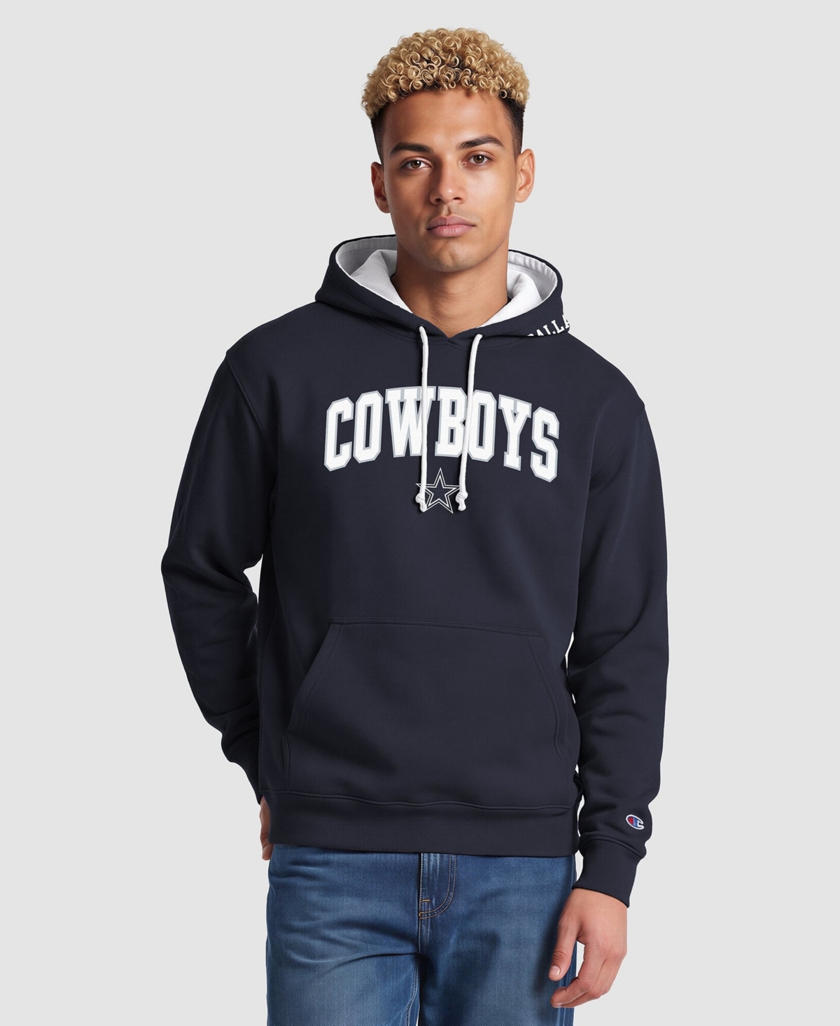 Champion Men's Dallas Cowboys Graphic Pullover Hoodie - Navy