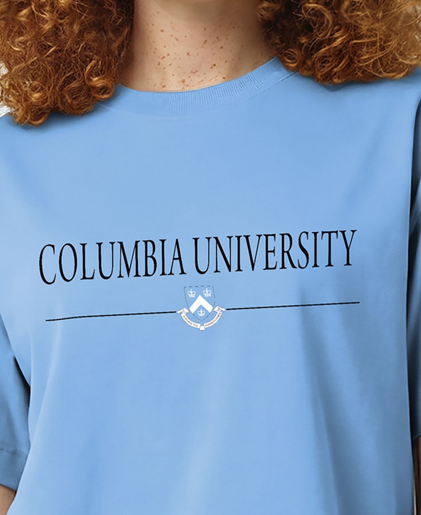 Женская футболка Champion Light Blue Columbia University Waist Length Wordmark — фото 5