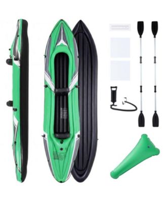 11.5 Feet Inflatable Kayak 2 Person Heavy Duty with Aluminum Paddles, for Indoor or Outdoor Sports Training and Recreation