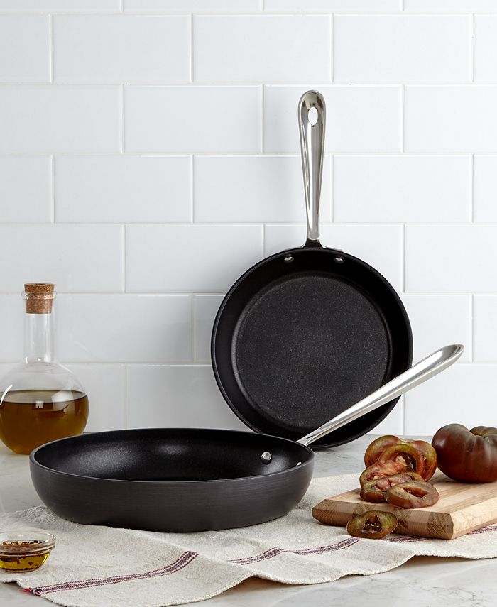 All-Clad HA1 Hard Anodized Nonstick 2 Piece Fry Pan Set 8, 10 Inch  Induction Pots and Pans, Cookware Black