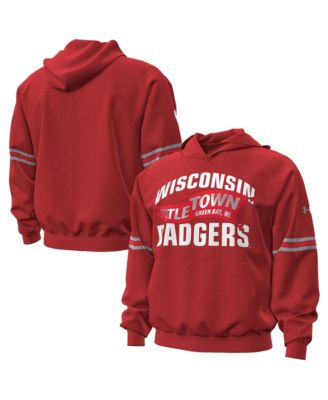Men's Red Wisconsin Badgers 2026 Lambeau Field Collection Icon Taped Hoodie