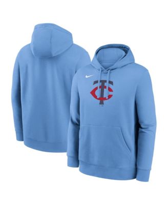 Nike - Men's Light Blue Minnesota Twins Logo Club Fleece Hoodie Light Blue