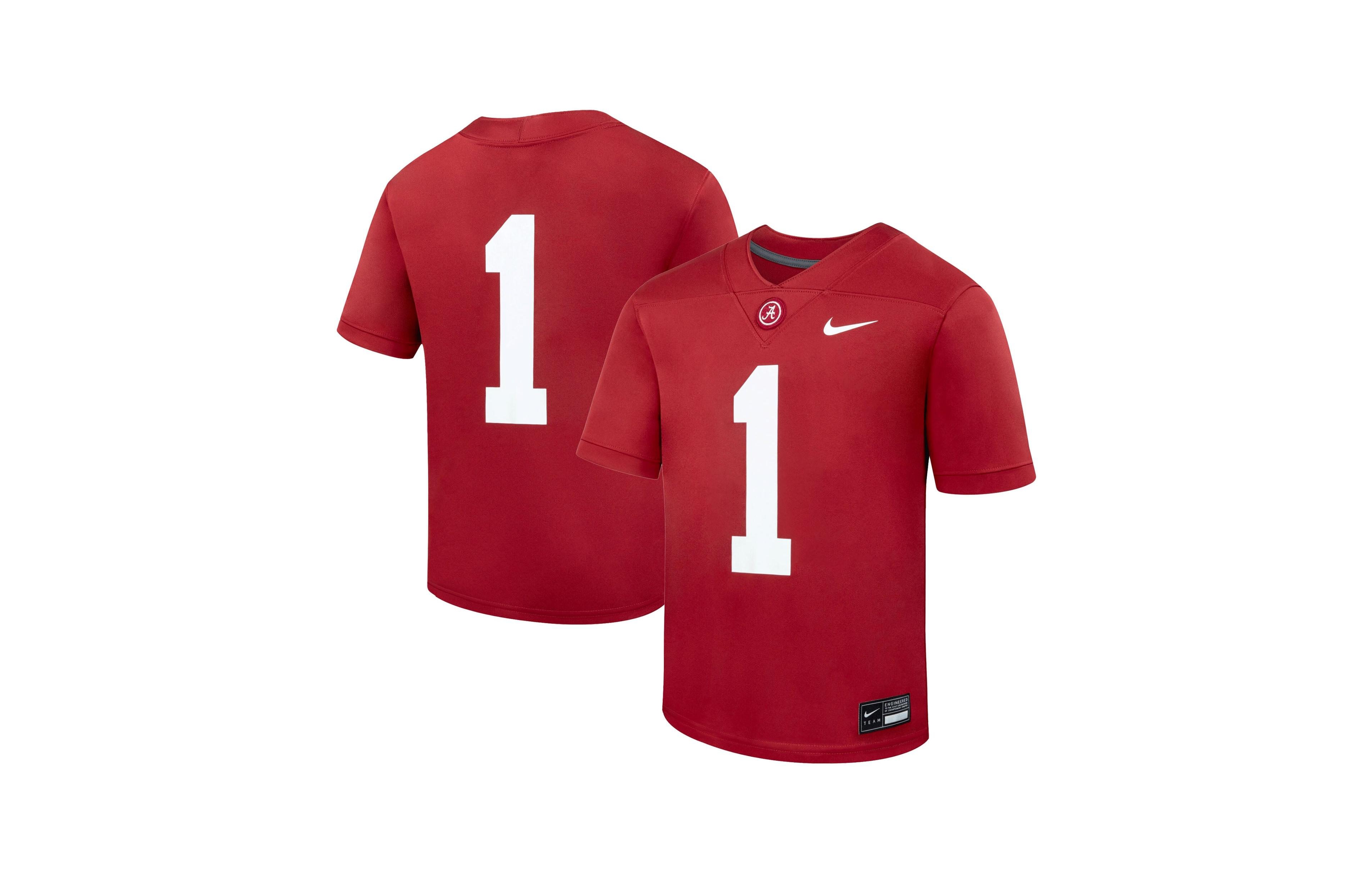 Nike Big Boys and Girls Crimson Alabama Tide Replica Football Jersey