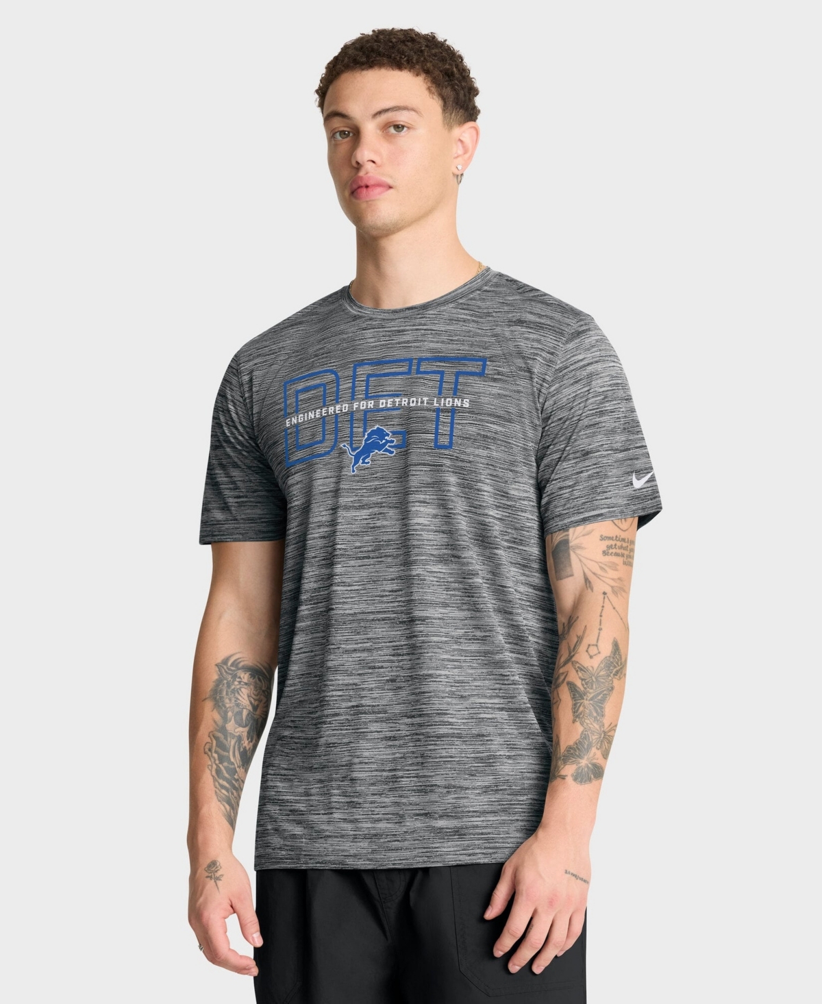 Nike Men's Anthracite Detroit Lions Velocity Legend Practice Dri-fit T-Shirt