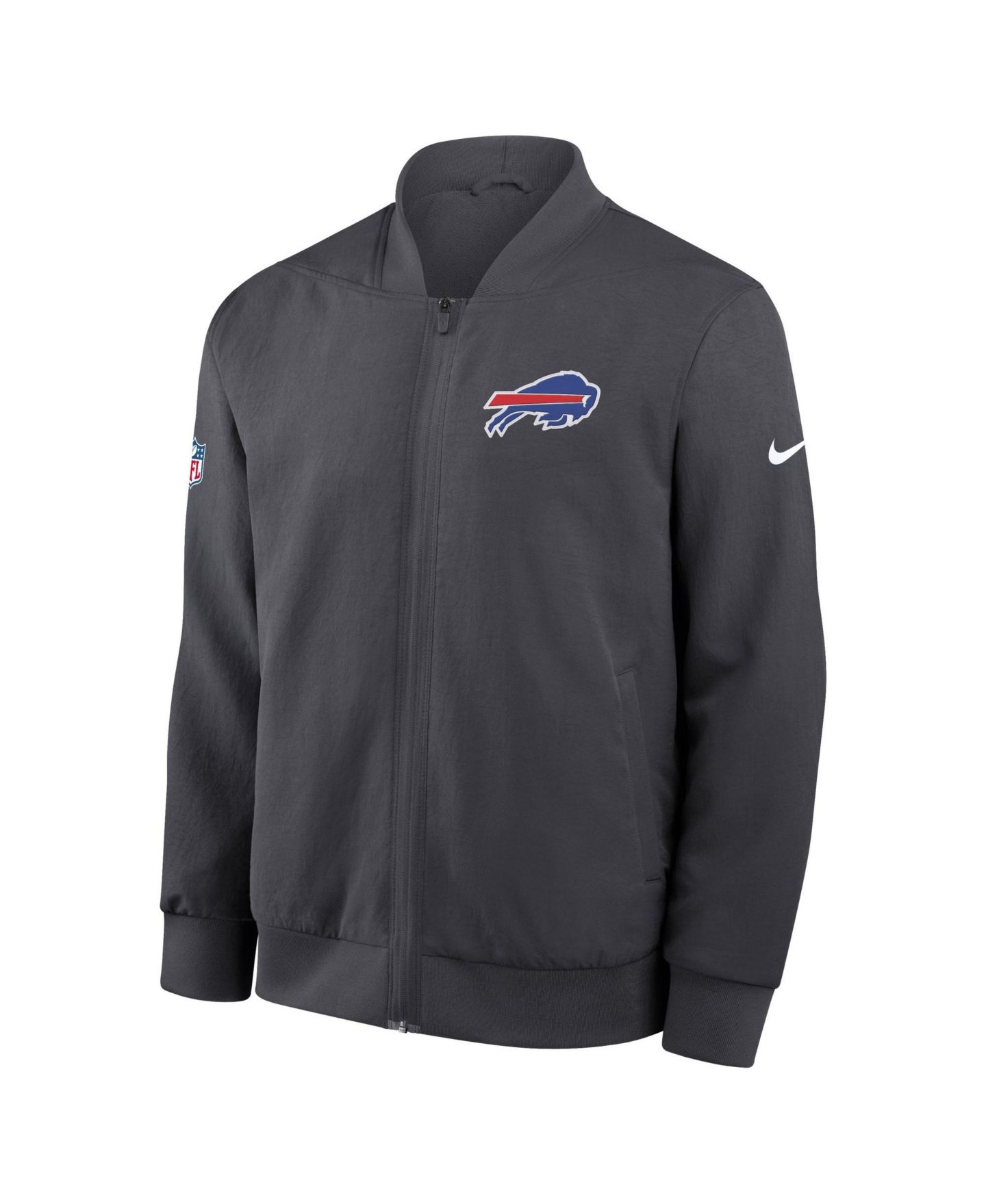 Мужская куртка Nike Anthracite Buffalo Bills Sideline Powerful Blocking Full-Zip Dri-FIT Bomber — фото 4