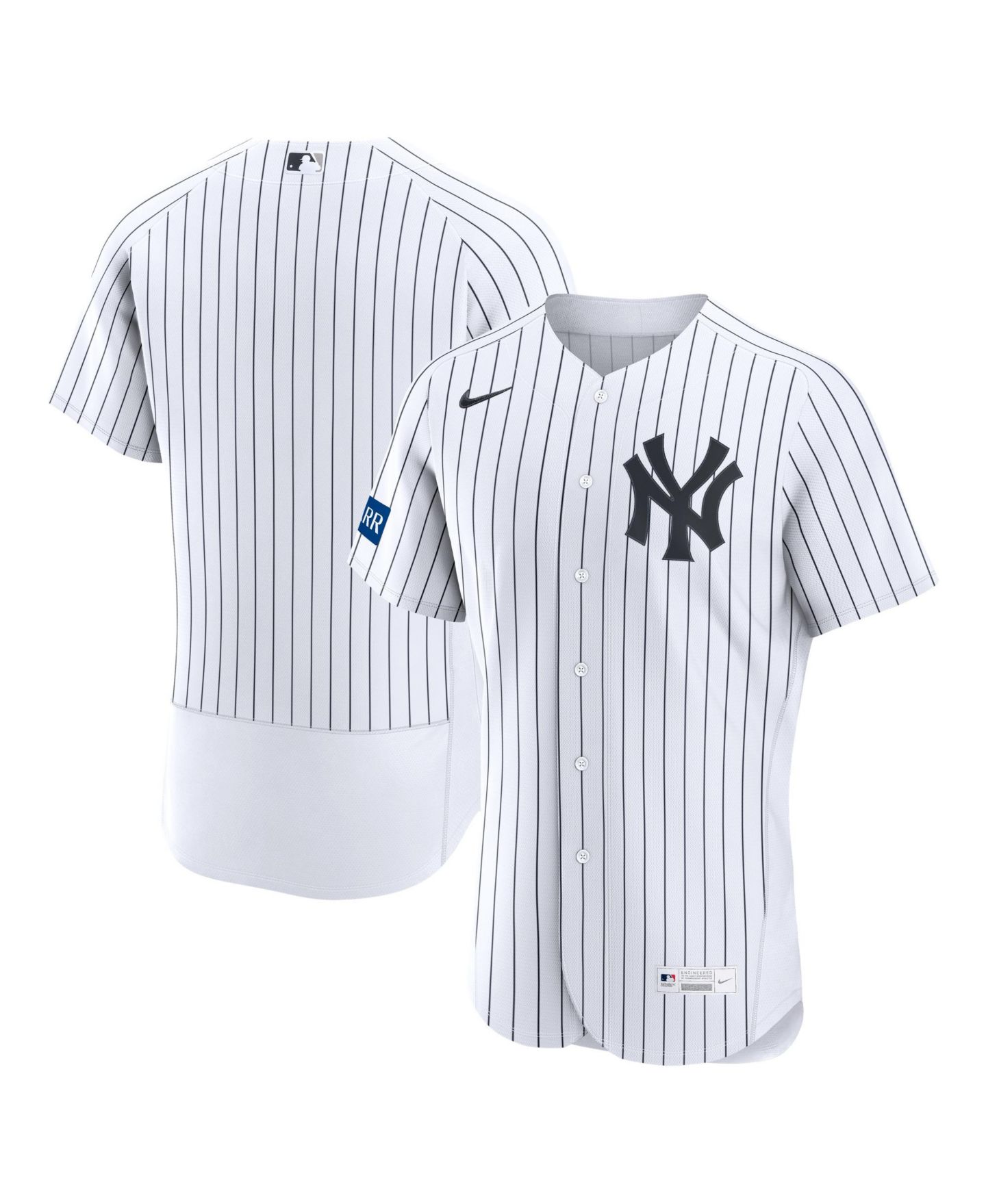 Мужской топ Nike White New York Yankees Home Sponsor Patch Authentic Jersey — фото 1