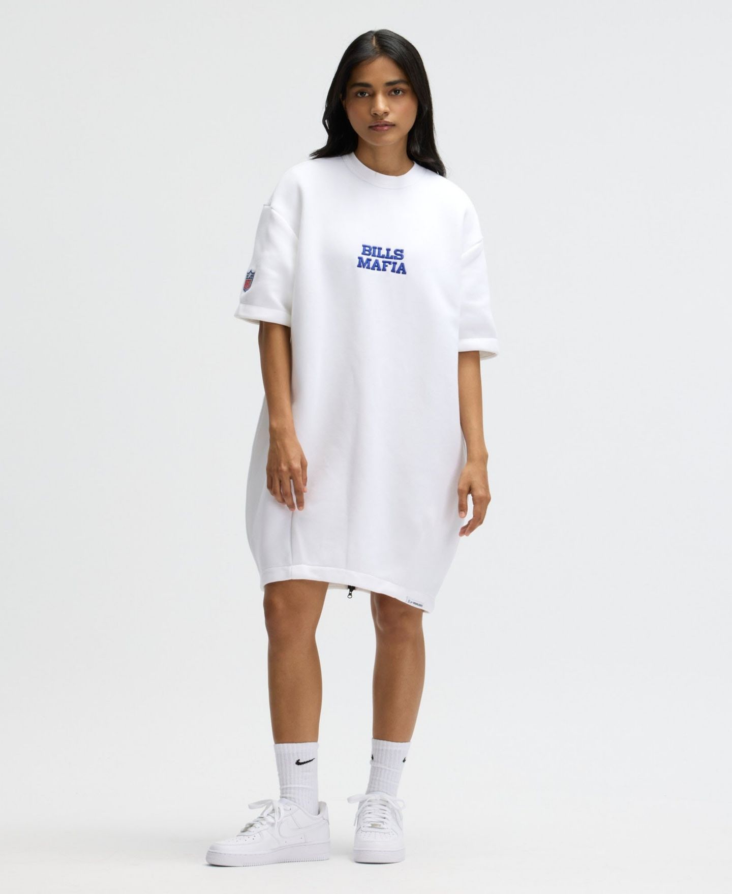 Женское платье Nike White Buffalo Bills Rivalries Collection Oversized Tech Fleece — фото 3