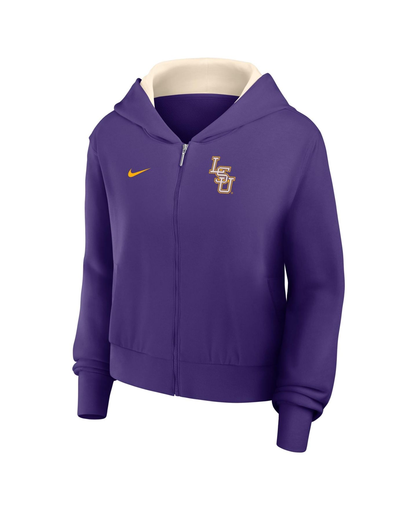 Женское худи Nike Purple LSU Tigers Mantra Cropped Full-Zip — фото 4