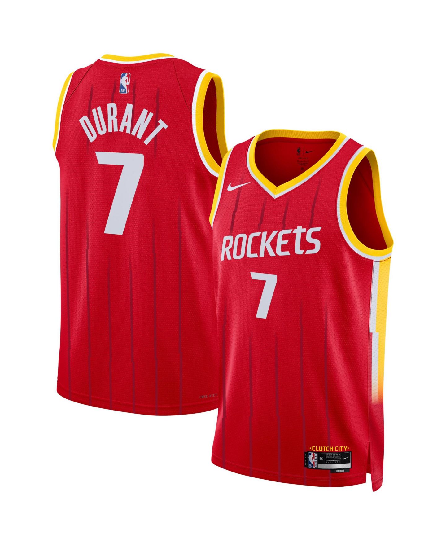 Топ Nike Kevin Durant Red Houston Rockets Swingman Jersey - Icon Edition — фото 1