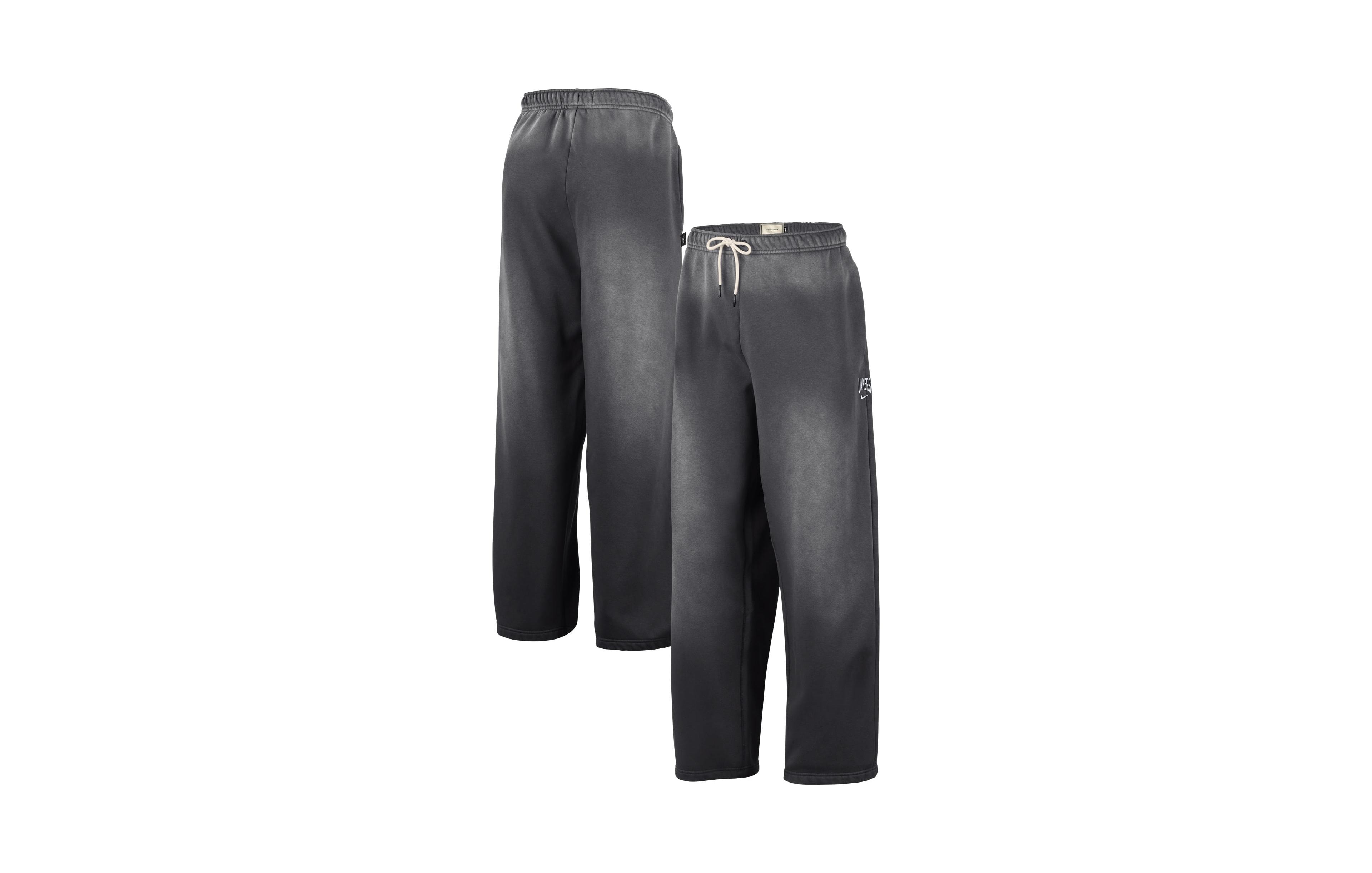 Nike Men's Charcoal Los Angeles Lakers 2026 Standard Issue Travel Washed Fleece Pants