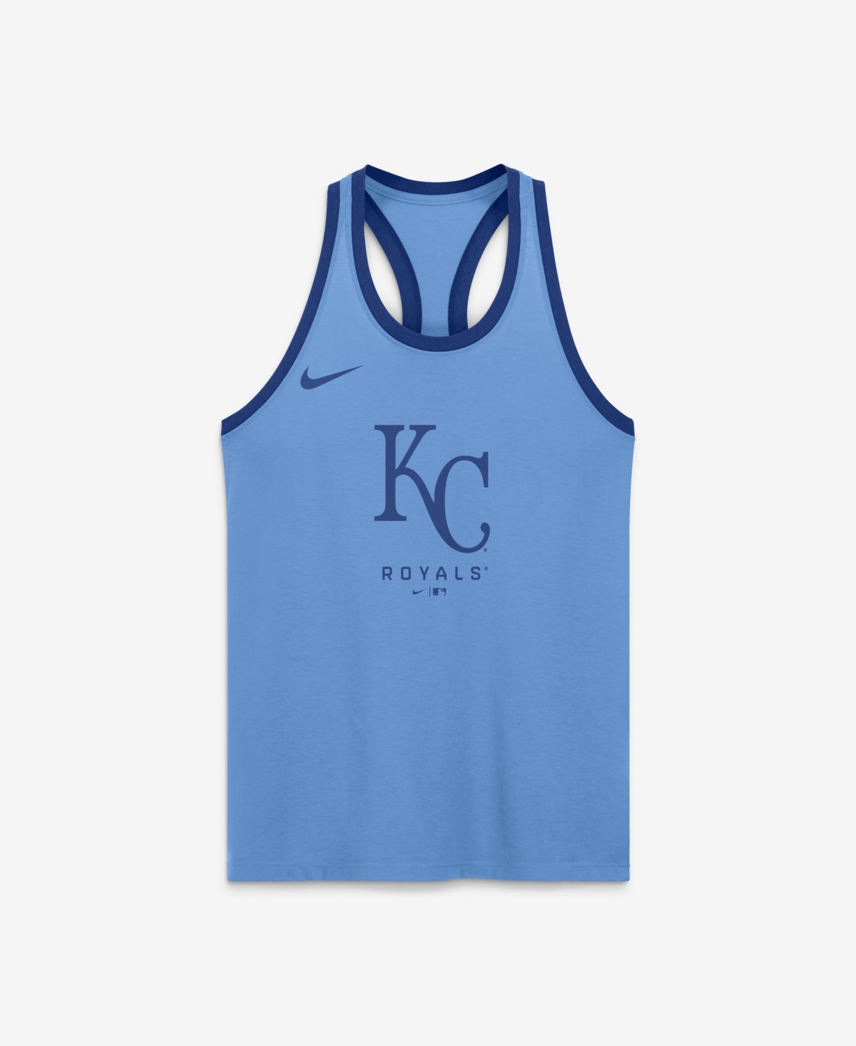 Nike Women's Light Blue Kansas City Royals Tri-blend Dri-fit Racerback Tank Top