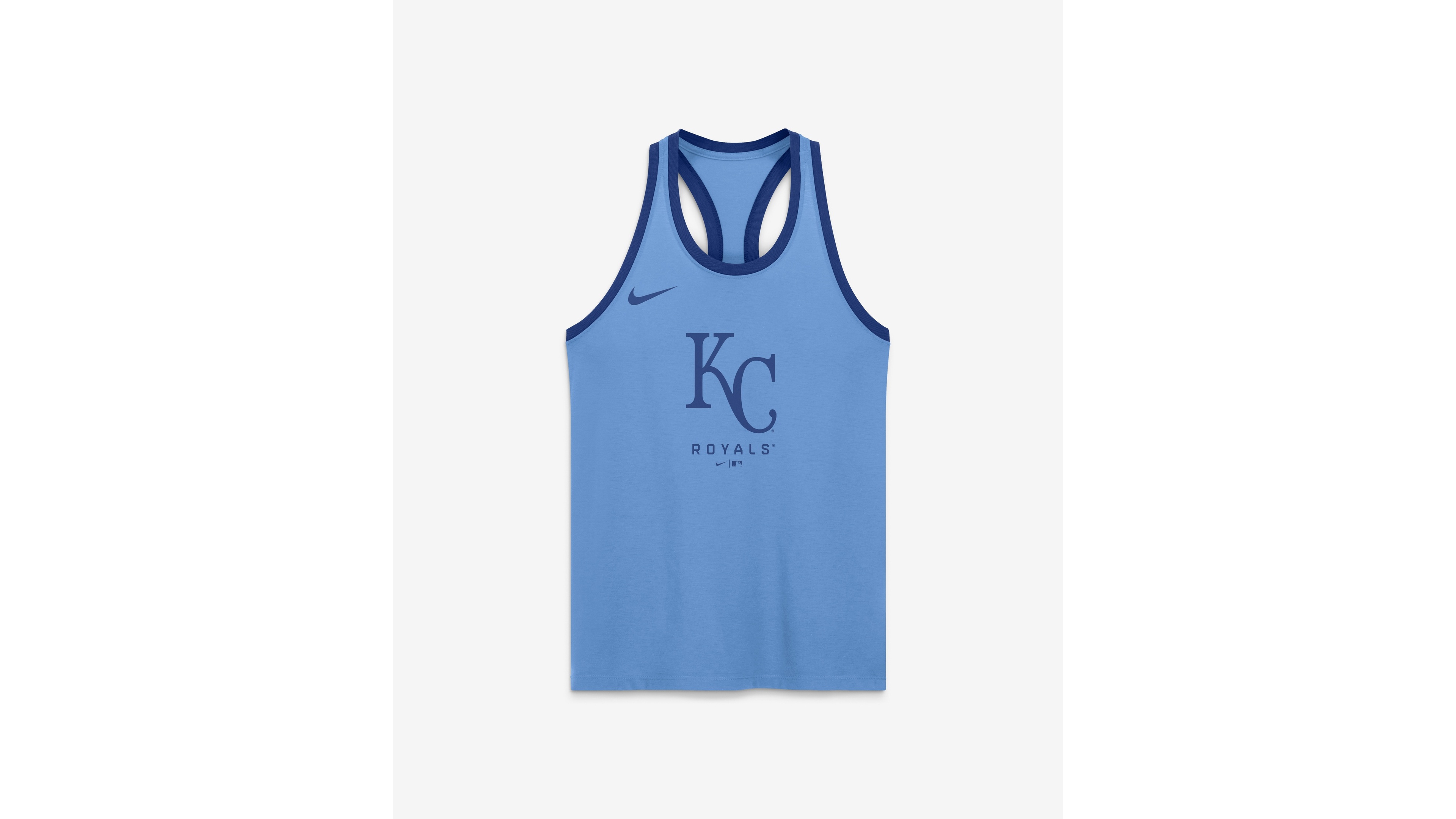 Nike Women's Light Blue Kansas City Royals Tri-Blend Dri-fit Racerback Tank Top