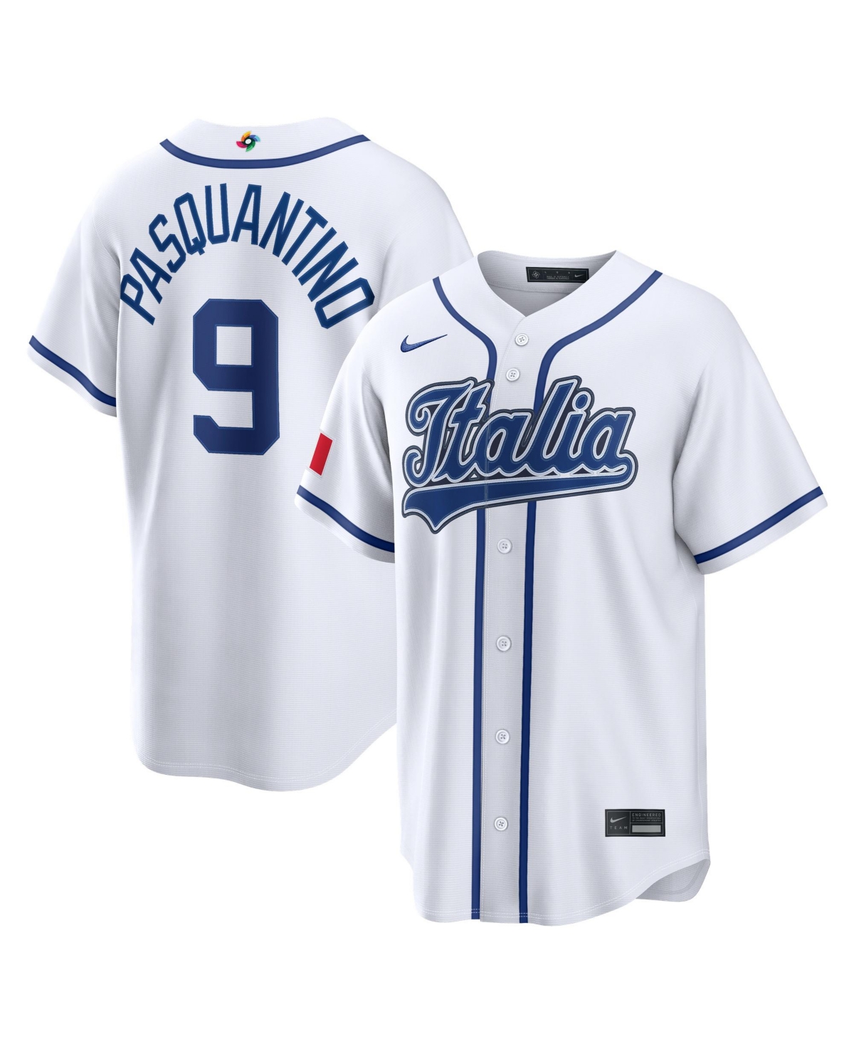 Nike Men's Vinnie Pasquantino White Italy Baseball 2026 World Classic Home Stadium Jersey