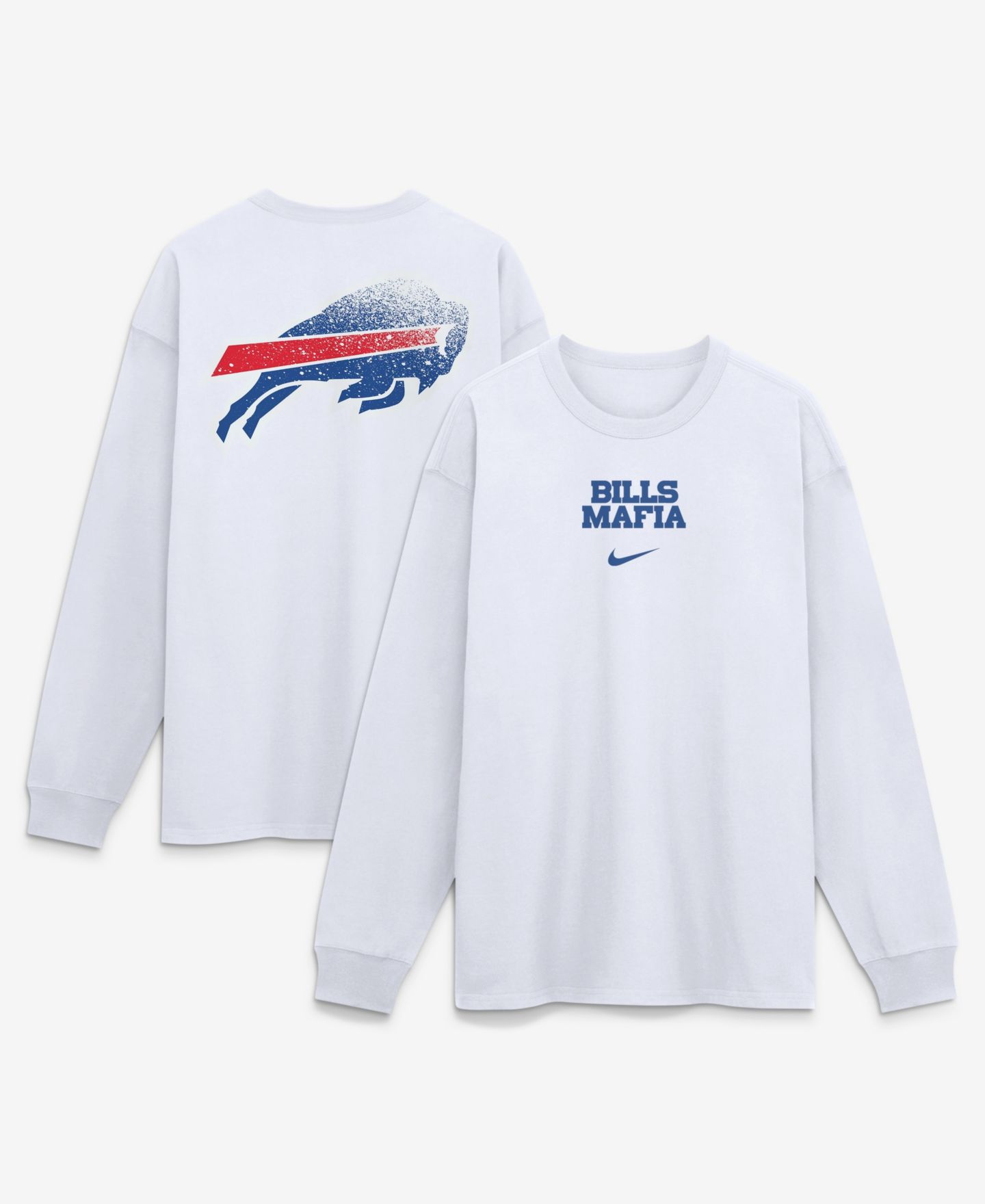 Мужская футболка Nike White Buffalo Bills Rivalries Collection Max90 Long Sleeve — фото 1